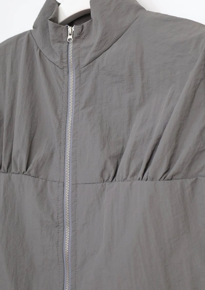 slim puff zip-up