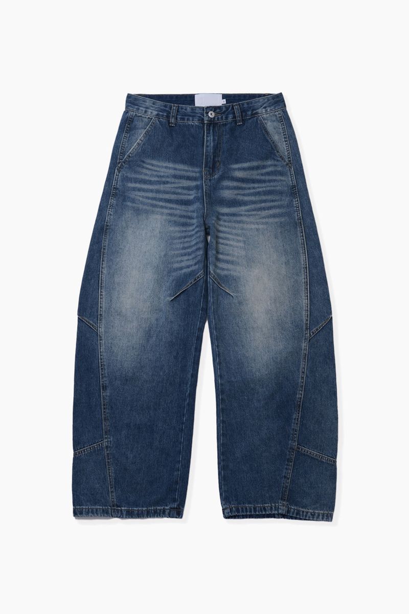 Dart Curved Denim Pants