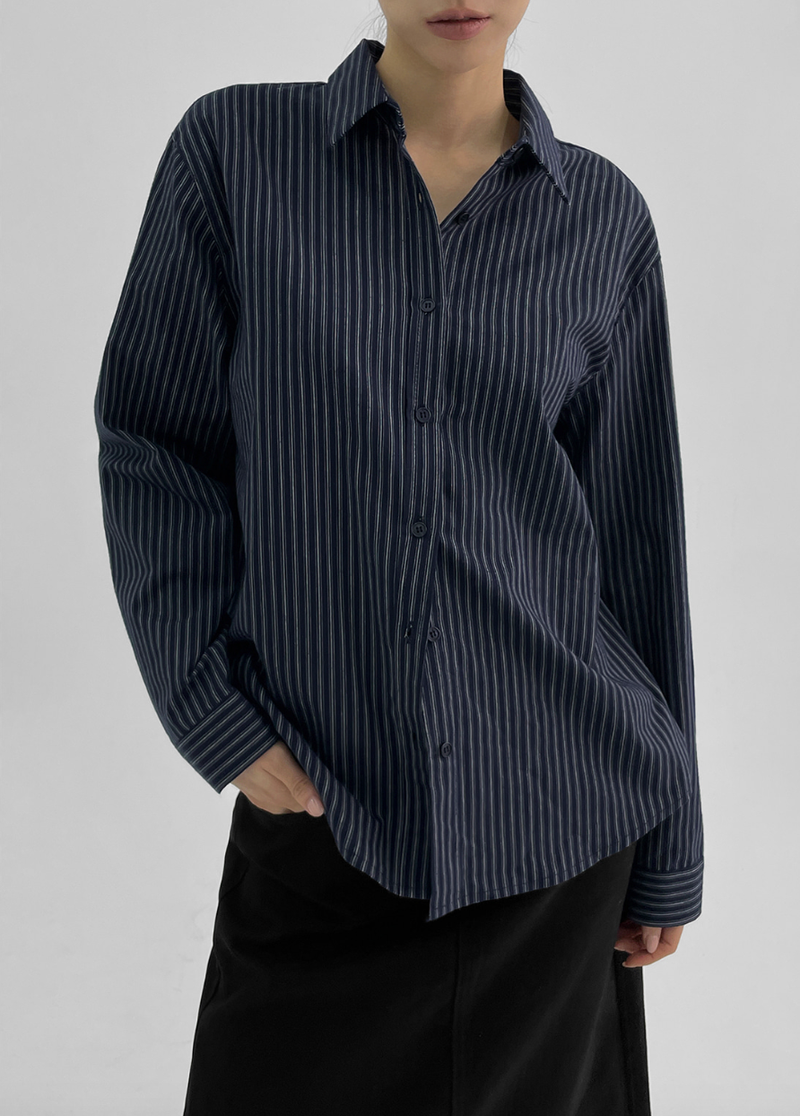 [MADE] Jelloun Loose Fit Striped Shirt