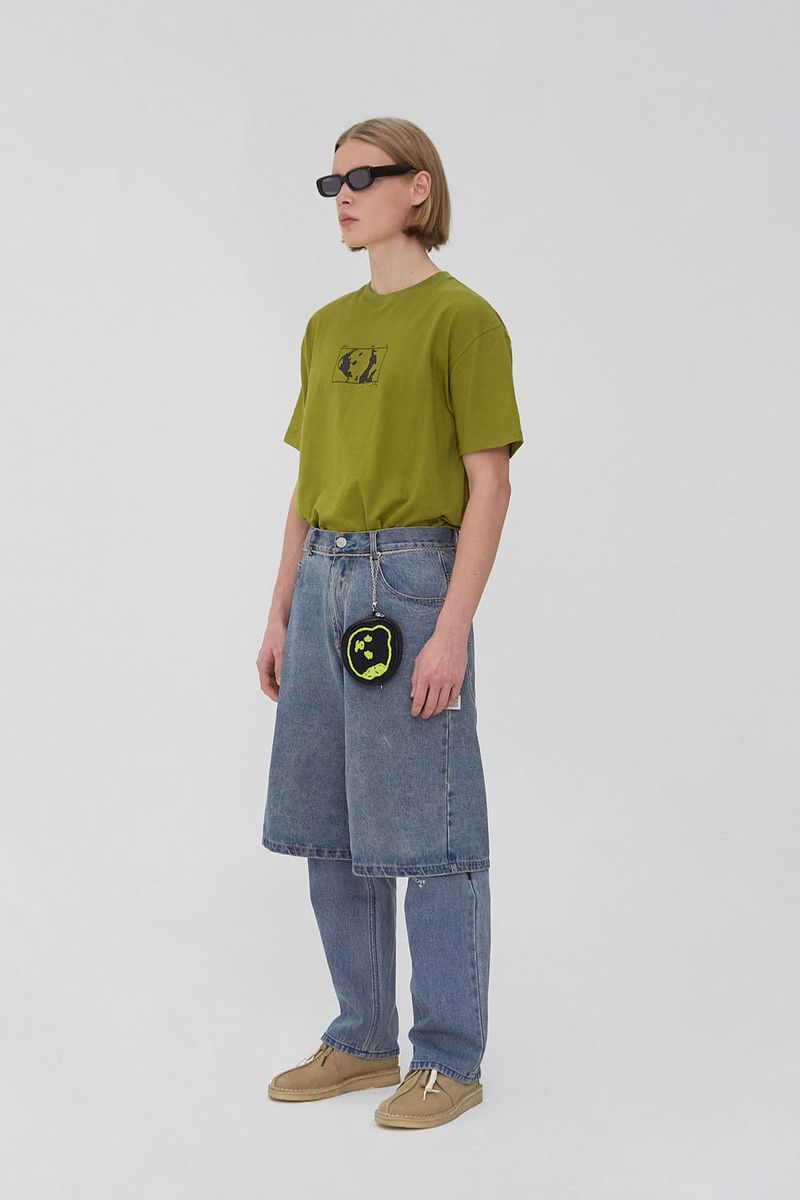 Square Graphic Tee_Olive Grey