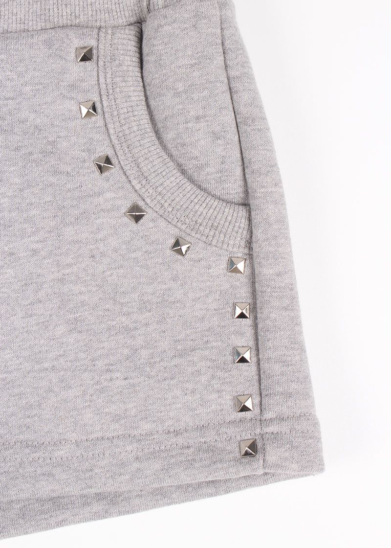 SQUARE STUD MINI SHORTS