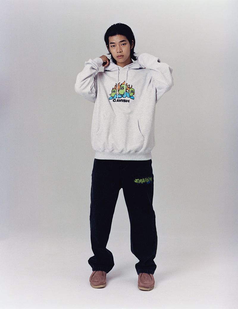 PUNCH BEANS HOODIE LIGHT GREY(CV2CFUM413A)