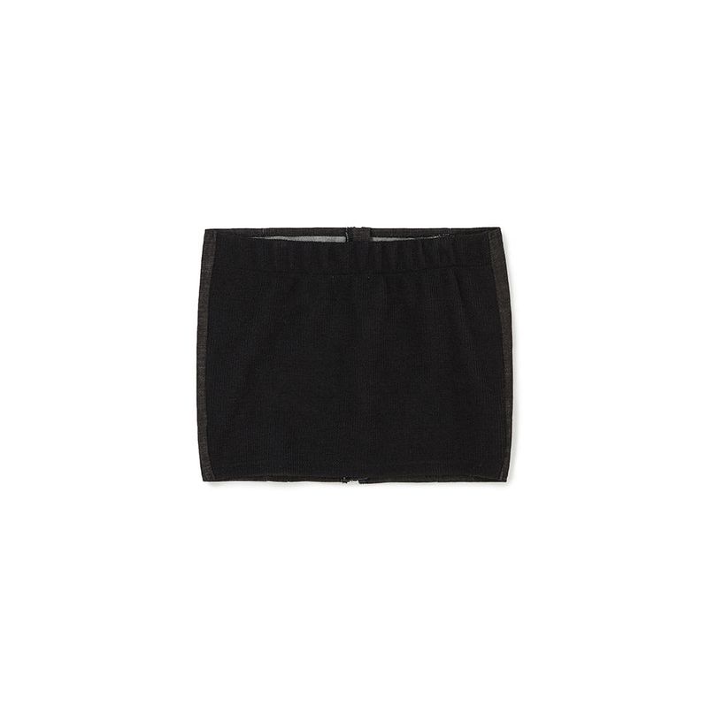 デニムニットブロックチューブトップ / Denim Knit Blocking Top [BLACK]