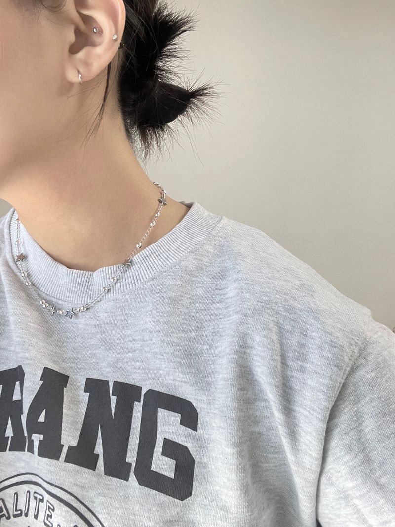 argent star necklace