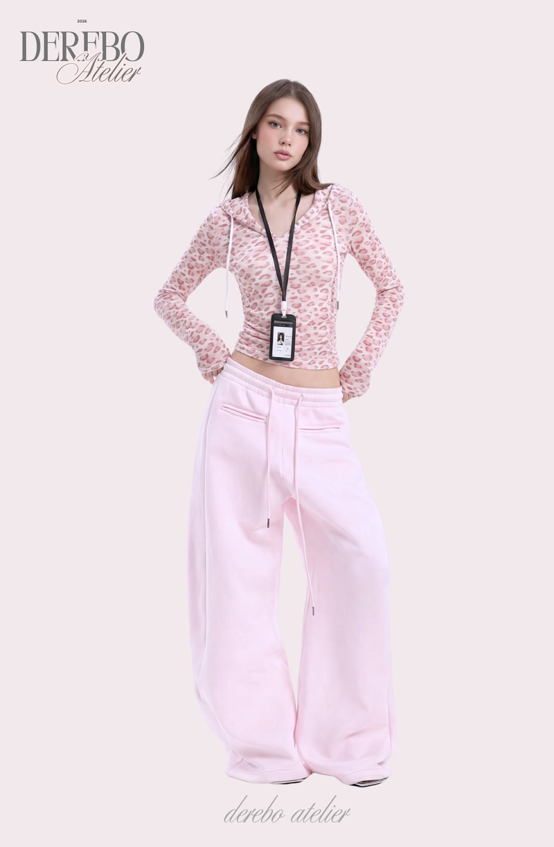 Pink Bly Leopard Hoodie Long Sleeve T-Shirt