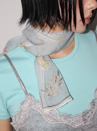 PATTERN SHEER SCARF