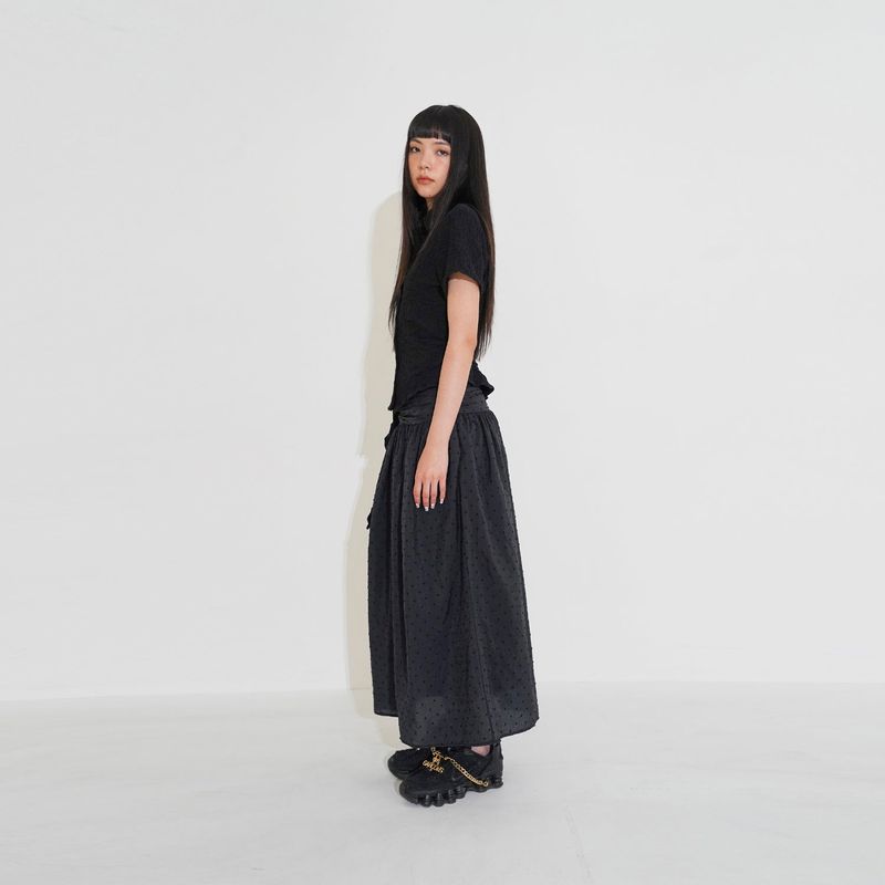 Center drape maxi skirt 001