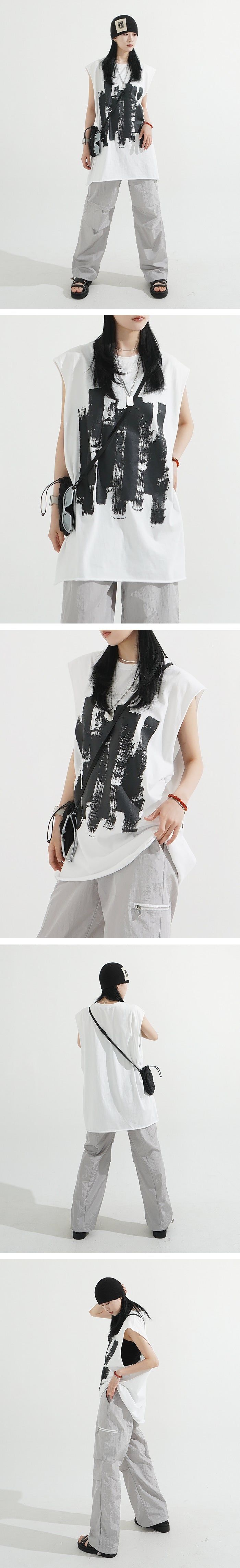 Over-fit Long Tank Top
