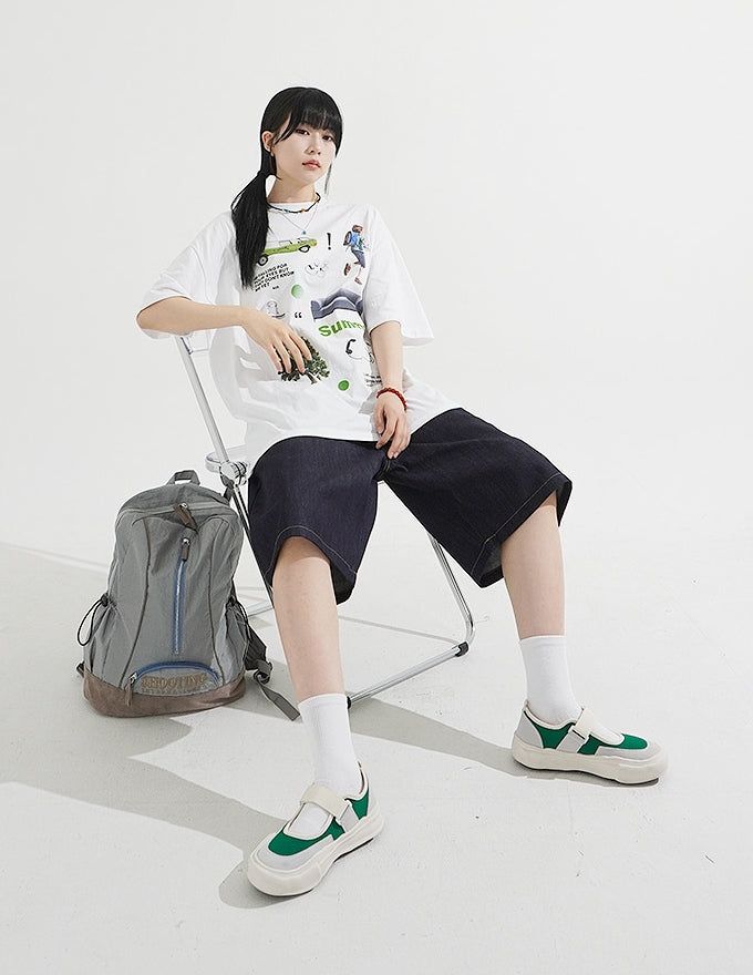 Green Summer Overfit T-Shirt