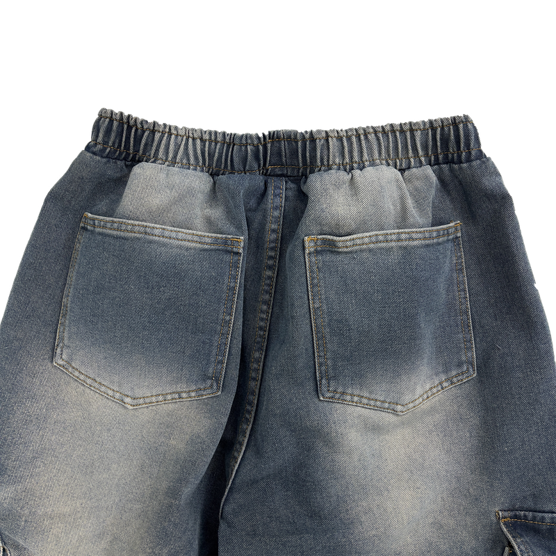 retro denim cargo pants