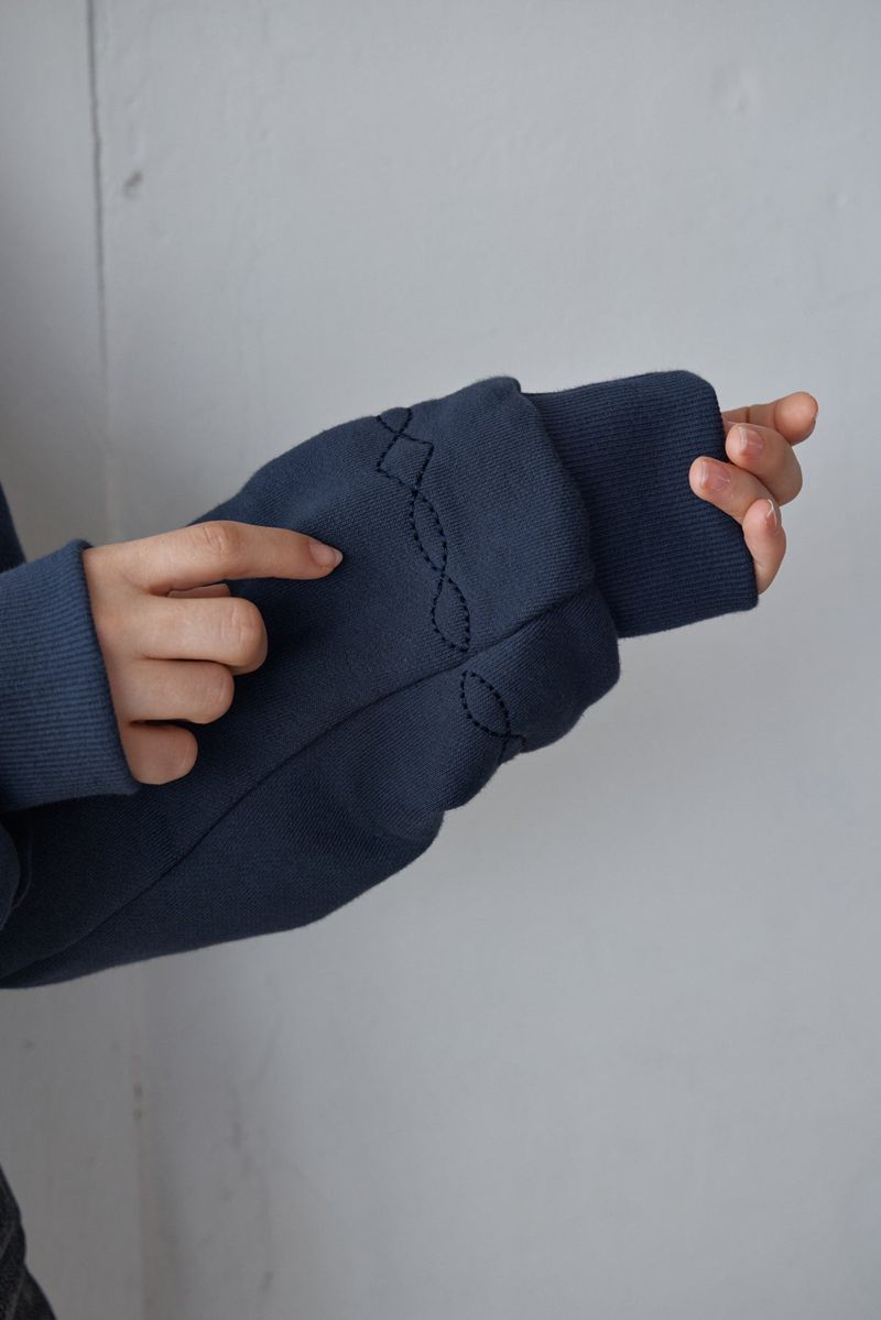 WESTERN BOLD STITCH HOODIE - NAVY 