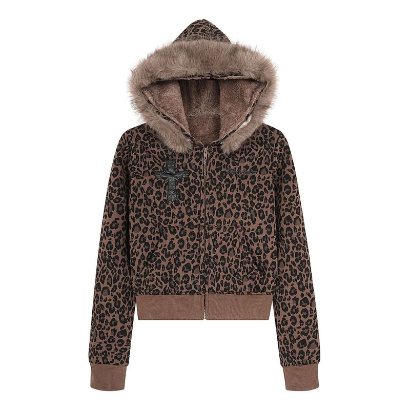 Cozy&Kitsch（コージーアンドキッチ）の「Leona Faux Fur Hooded Zip-Up Jacket 233667814（Tops）」