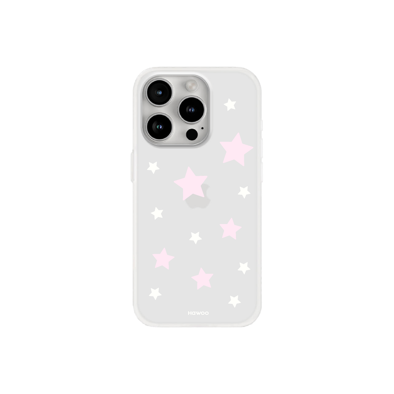 Hawoo（ハウ）の「パステルスターハーフゼリーケース (pink)（スマホグッズ/小物）」