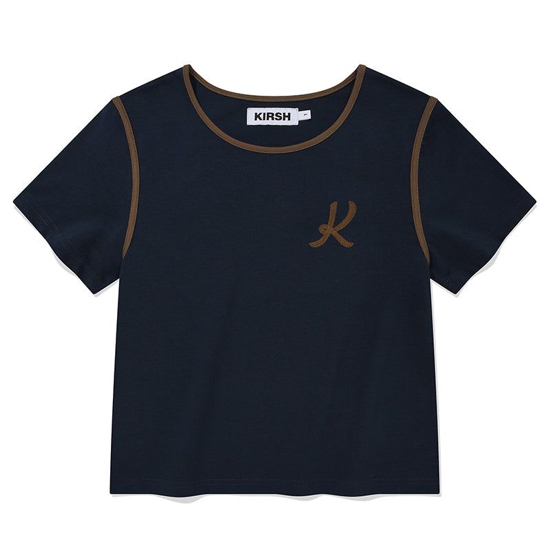 GRAPHIC RINGER T-SHIRT [NAVY]