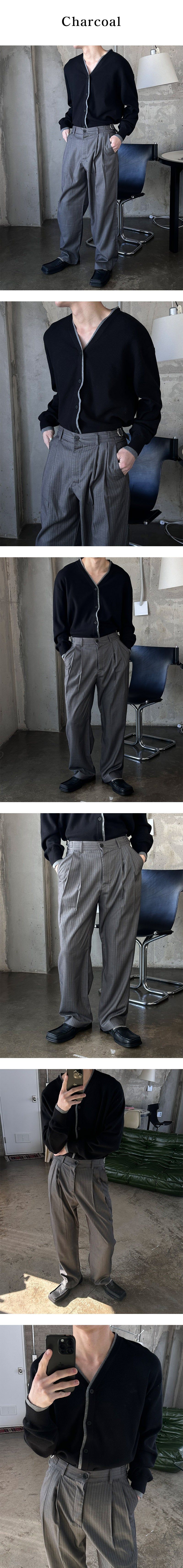 [S/S] Stripe two tuck slacks(2color)