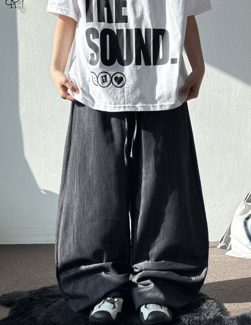Formi Basic Wide Banding Semi-Balloon Pants 2color