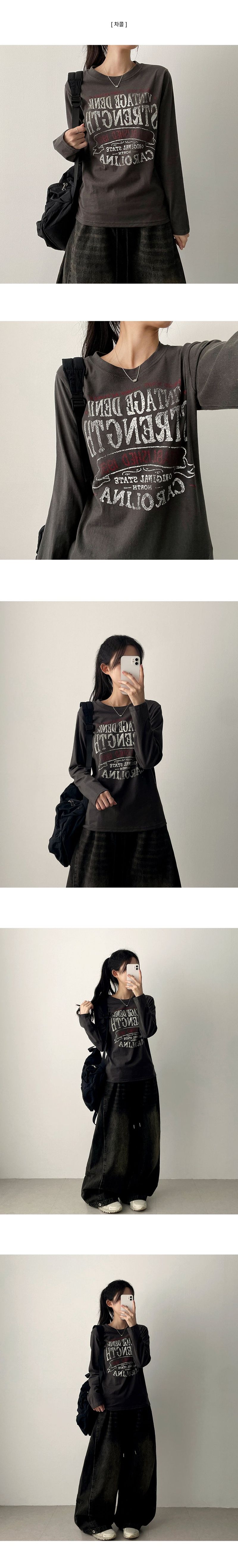 Ruth Vintage Lettering Long Sleeve Tee