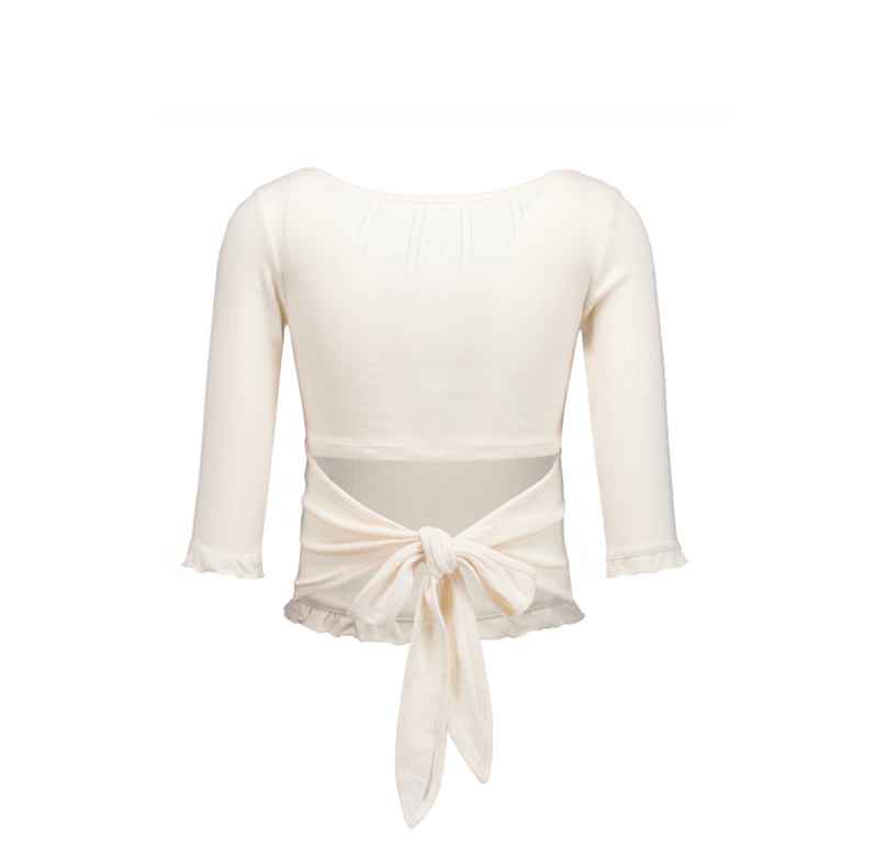 BLOSSOM BACK-RIBBON TOP [IVORY]