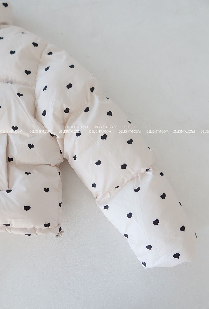 Heart crop short padded coat