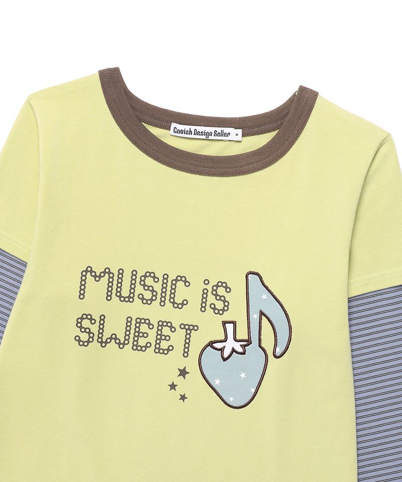 W STRAWBERRY LAYERED LS TEE YELLOW(CV2FFFT551A)
