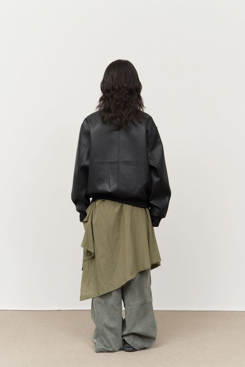 Base Leather Blouson (2color)