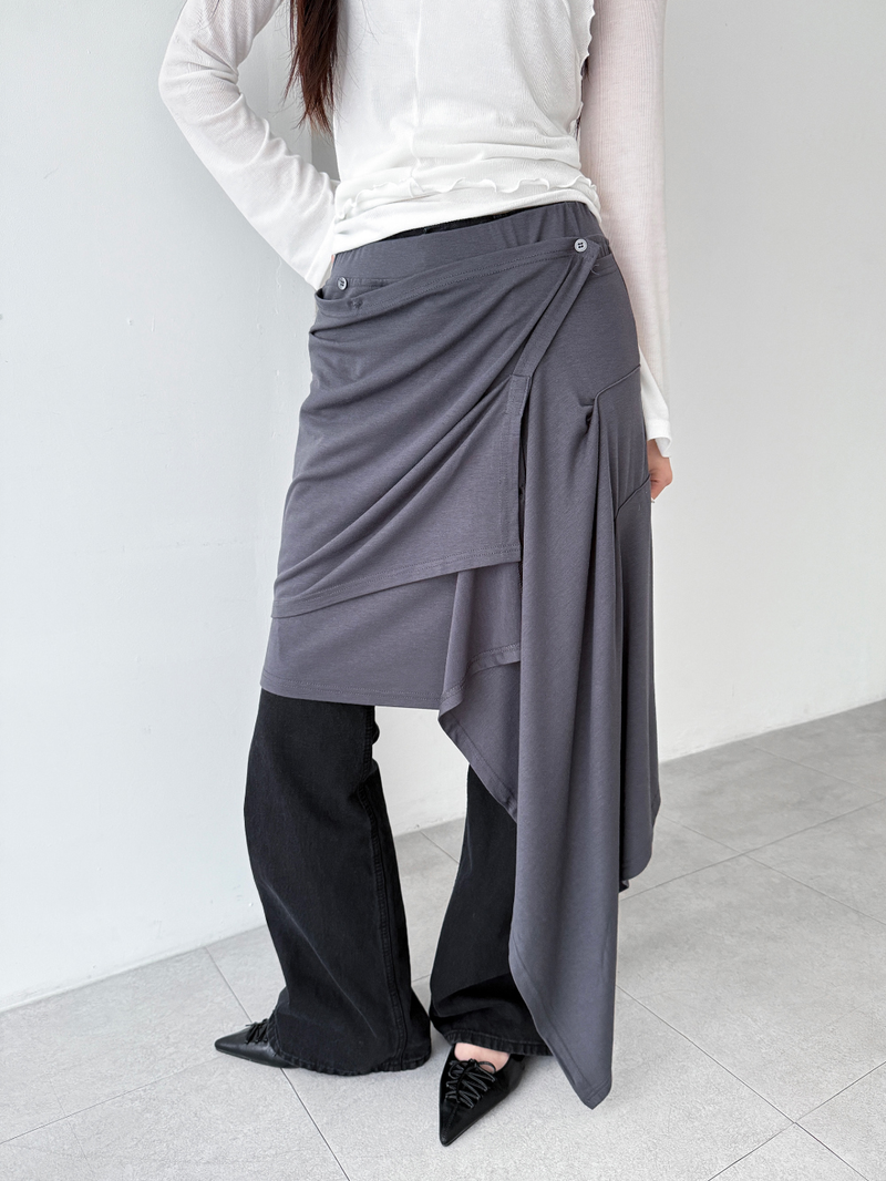 Eunarkive(ウナカイブ)の「flexible draping skirts (2color)(Skirts)」