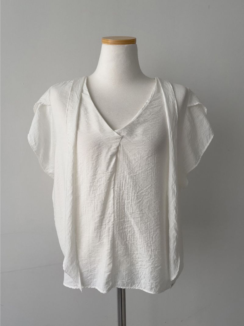 Tulip Tie Short Sleeve Blouse