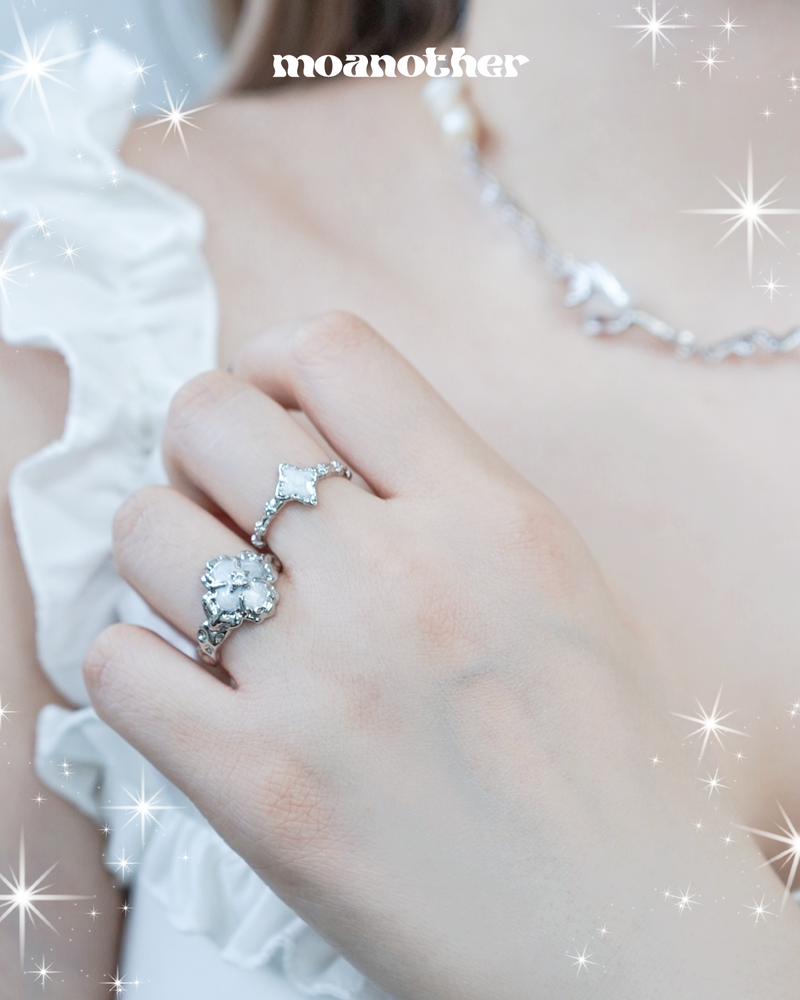 Diamond Oriental Open Ring