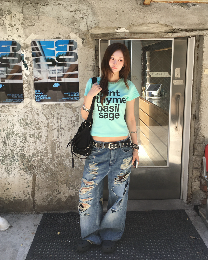 ヴィンテージダメージデニムパンツ