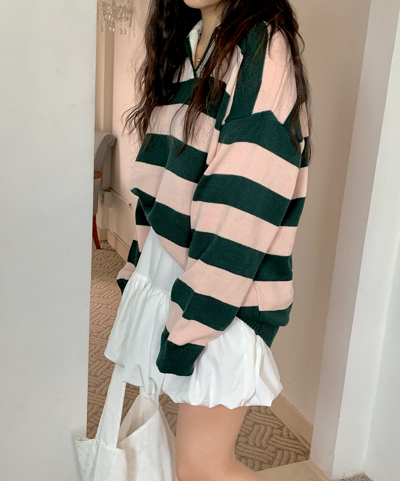 Bold Stripe Collar Knit