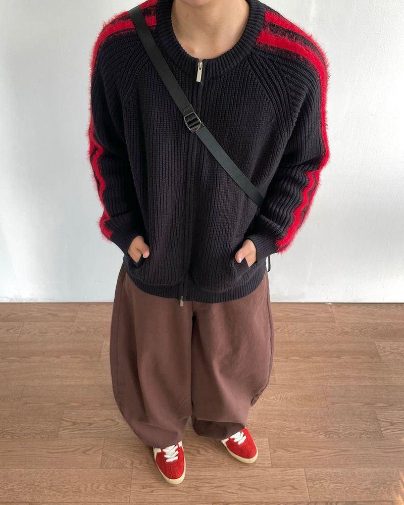 Kade Line Knit Zip-up