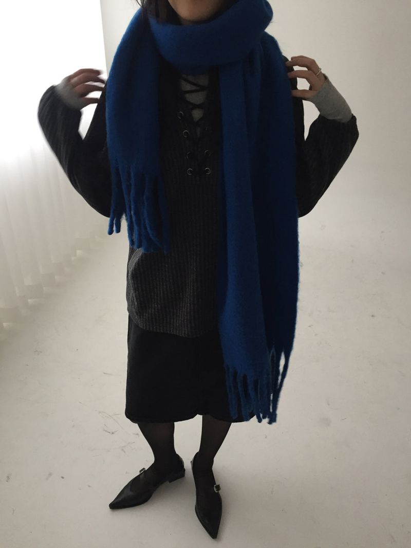 String knit anorak