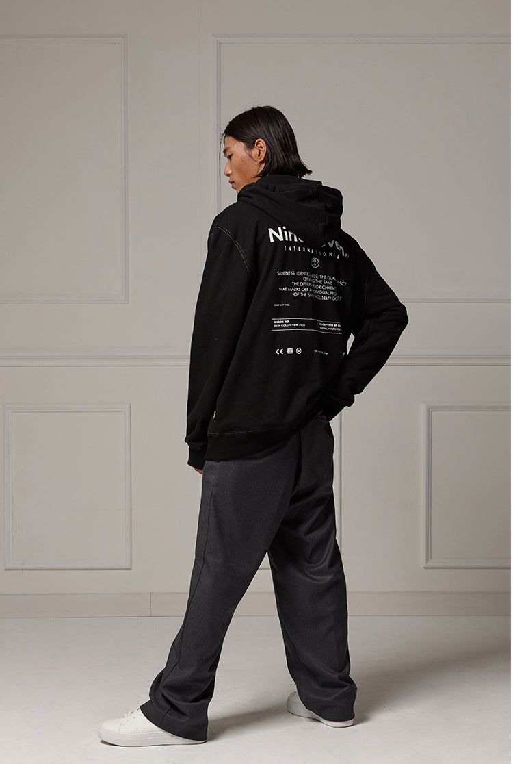 Pigment washed zipup hoodie