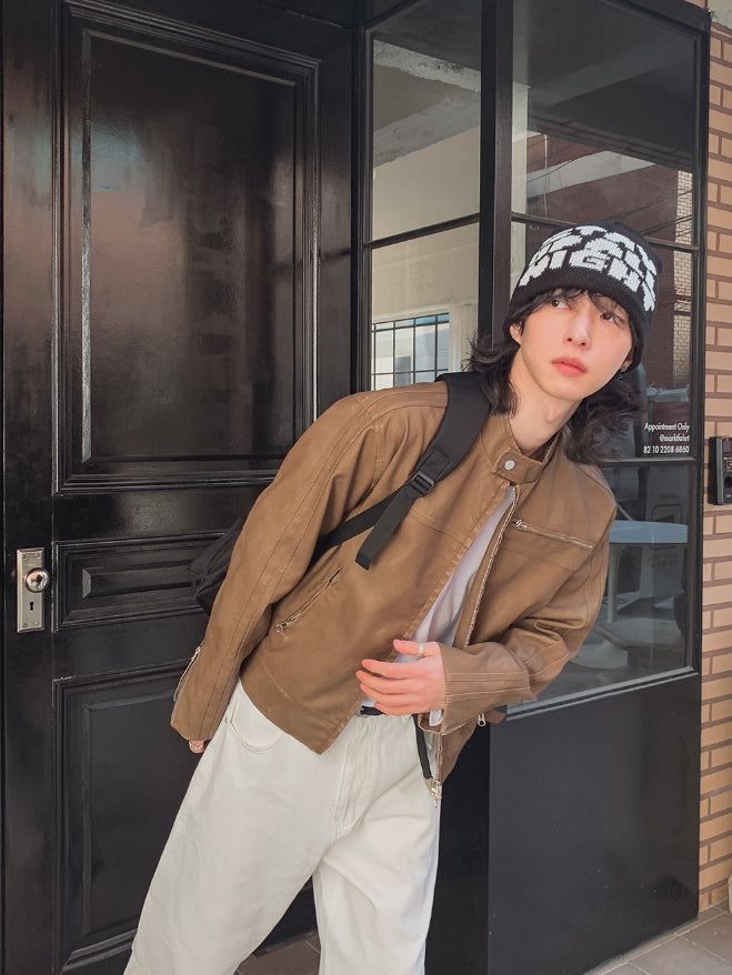 Kien Vintage Trackline Leather Jacket