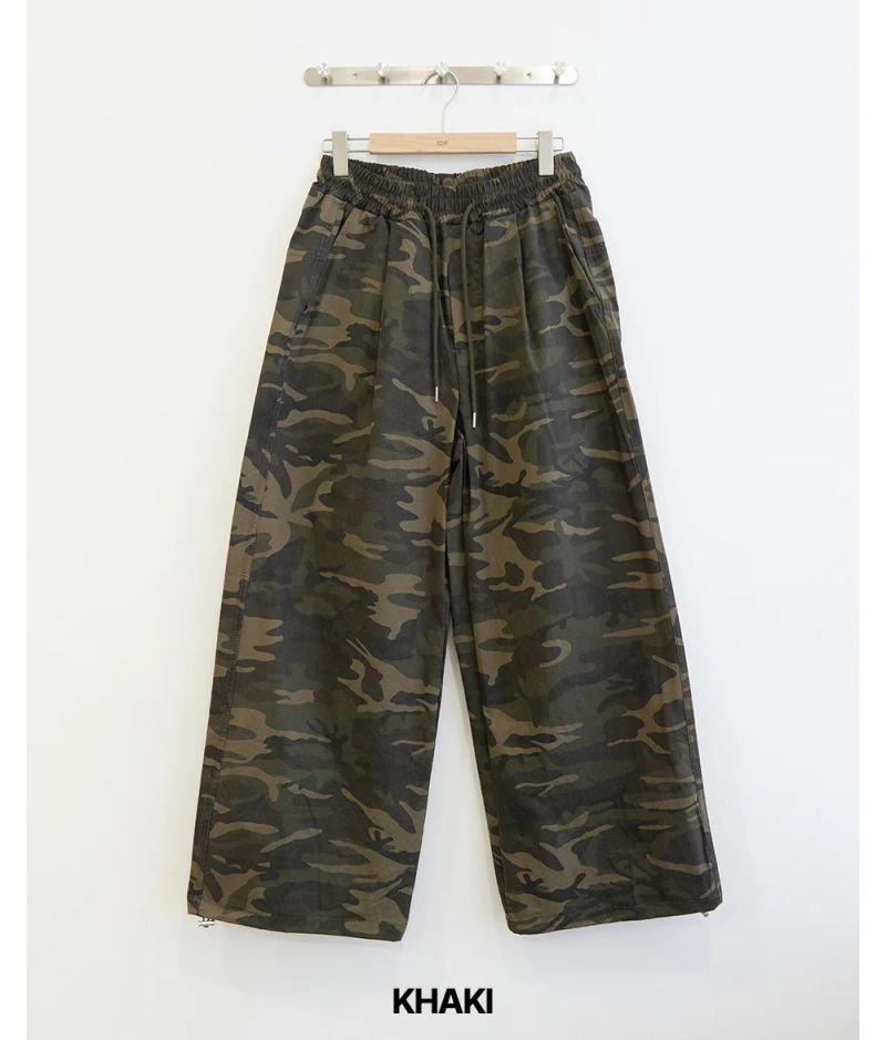 Bru Lettering Camo Pants