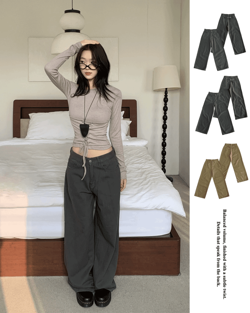 GUSTA（グスタ）の「Back Point Bizzo Wide Long Denim Pants（Pants）」