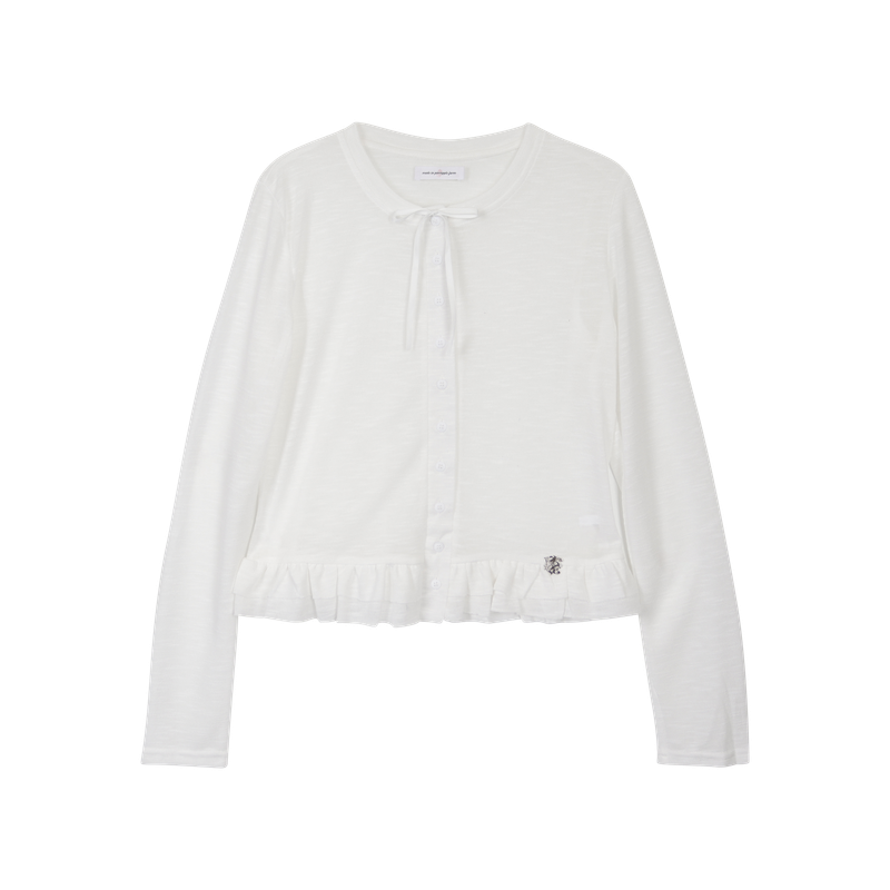 MUSE FRILL SHEER CARDIGAN