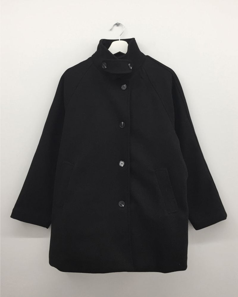 Classic High Neck Half Coat (2 Colors)