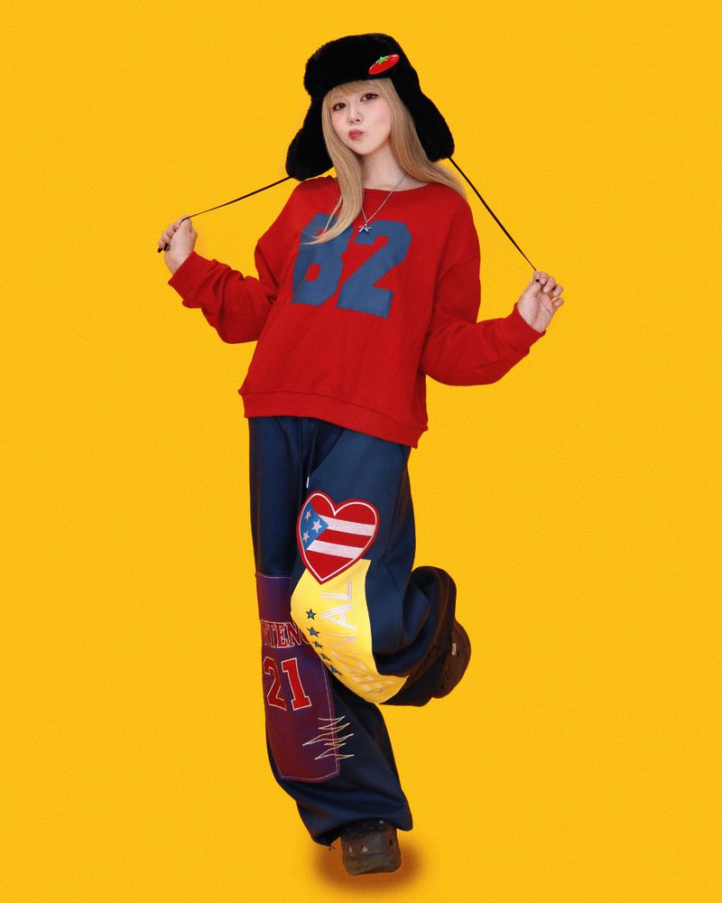 pop-pop patch string pants (2color)