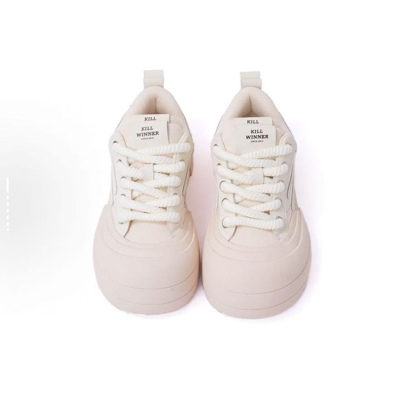 KILLWINNER Retro Thick-soled Chunky Shoes - White