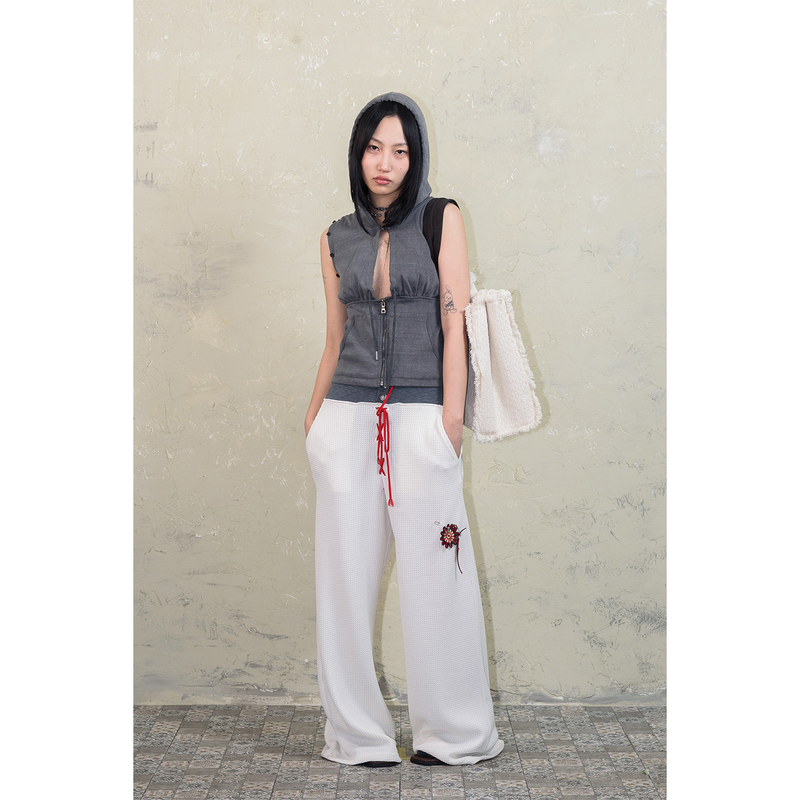 FLOWER TWEED BAG