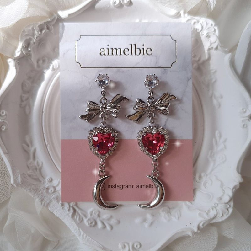 Moon Witch Earring - Rosepink/Silver