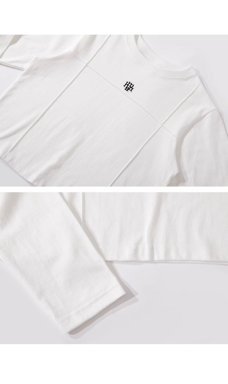 STITCH LINE CROP T-SHIRT