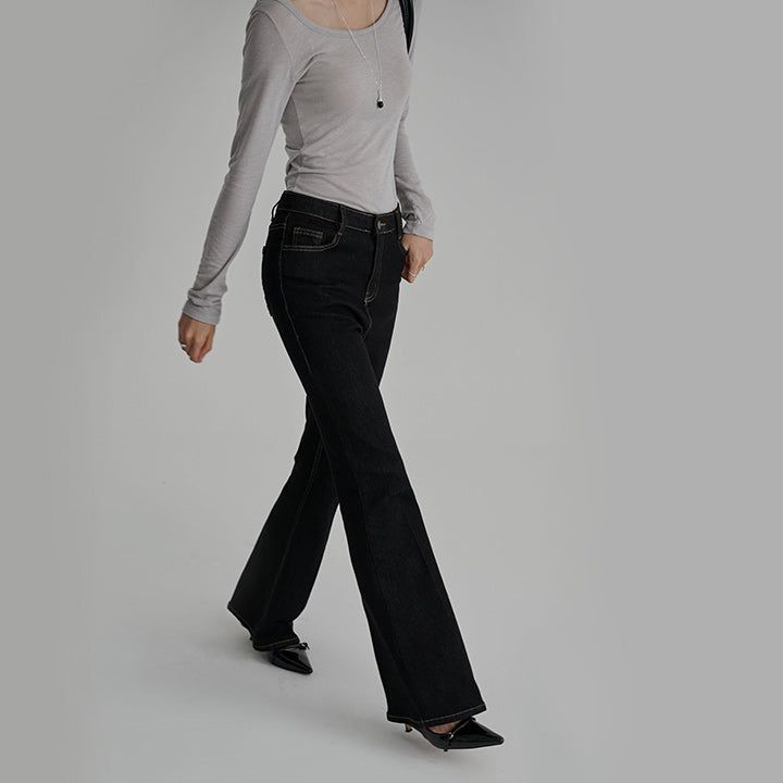 [Exclusive] [made/4 size] [Buren] Non-Fade Rectangular Spandex Bootcut Unlined Denim Pants - 3 colors