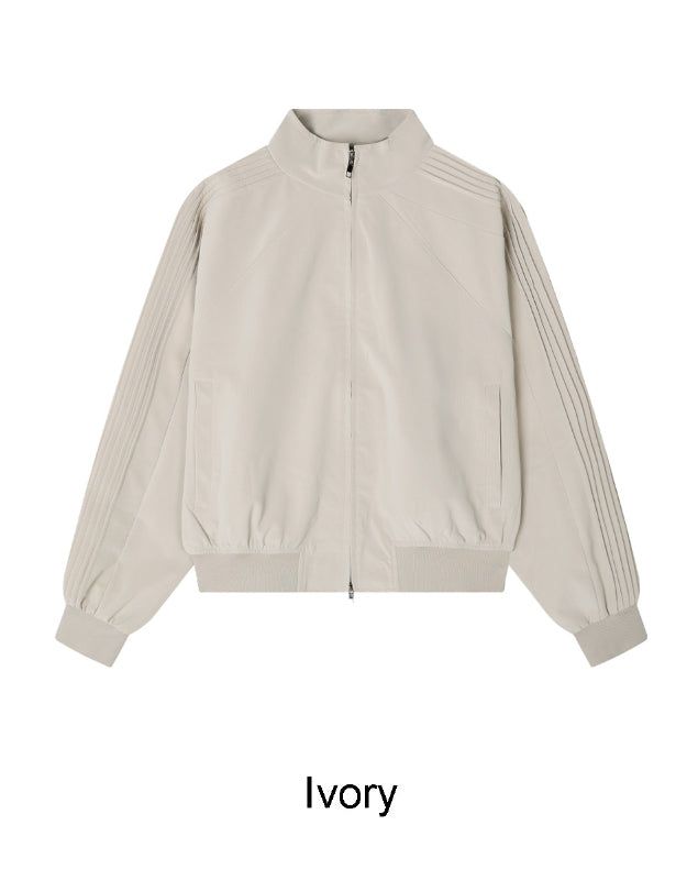 Hide Glossy Pleats Leather Jumper