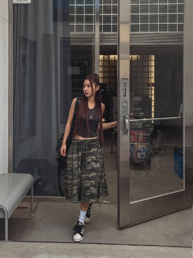 Free Camo Track Bermuda Pants