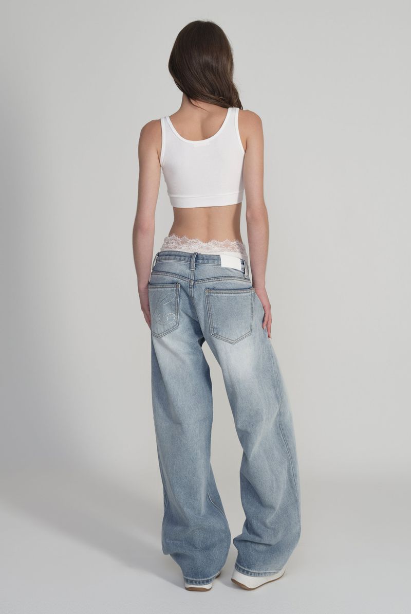 Daily Soft Henley Tank Top, White