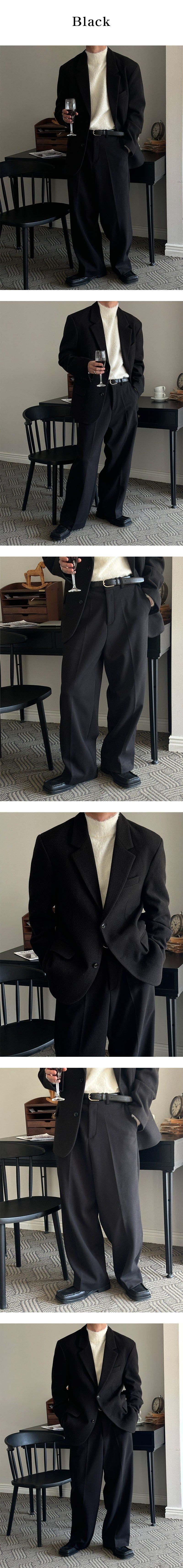 [F/W] Herringbone wide slacks(3color)