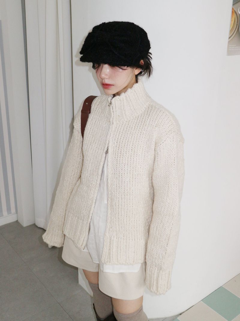 Boehm Boksarthy high neck two-way cardigan (outer)