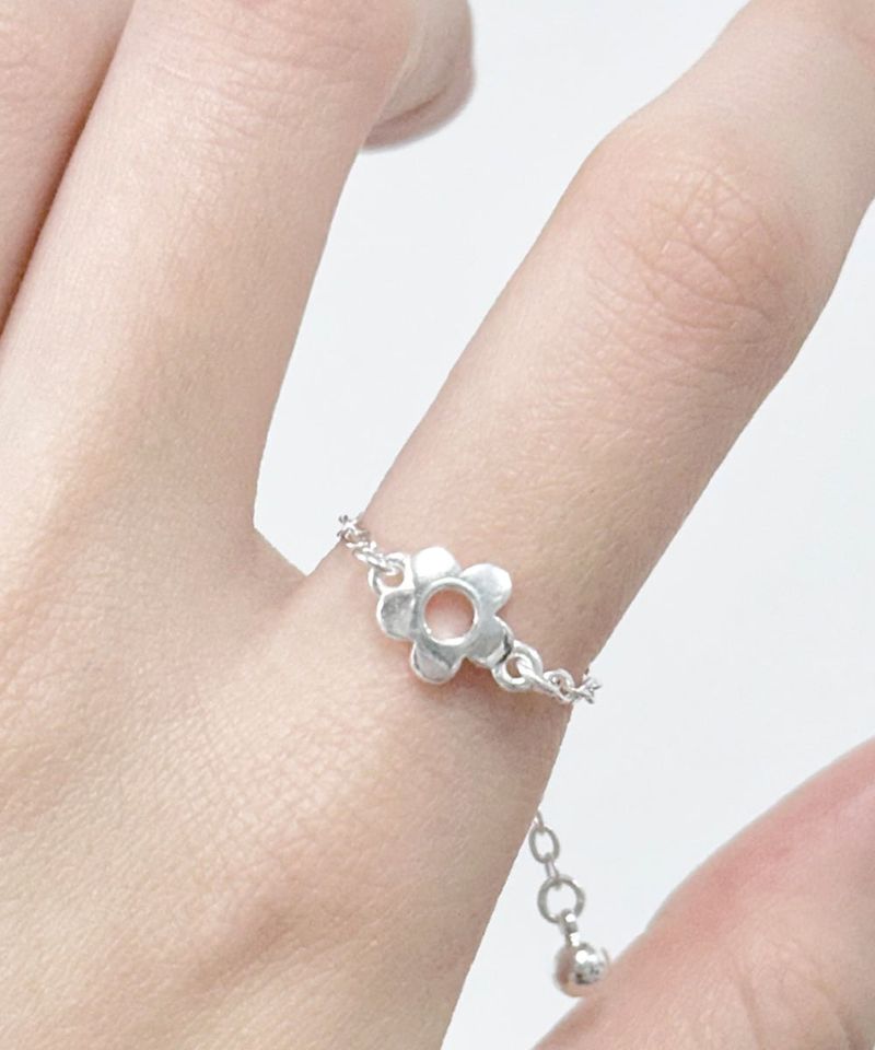 Adamdree(アダムドリー)の「silver flower chain ring(Accessories)」